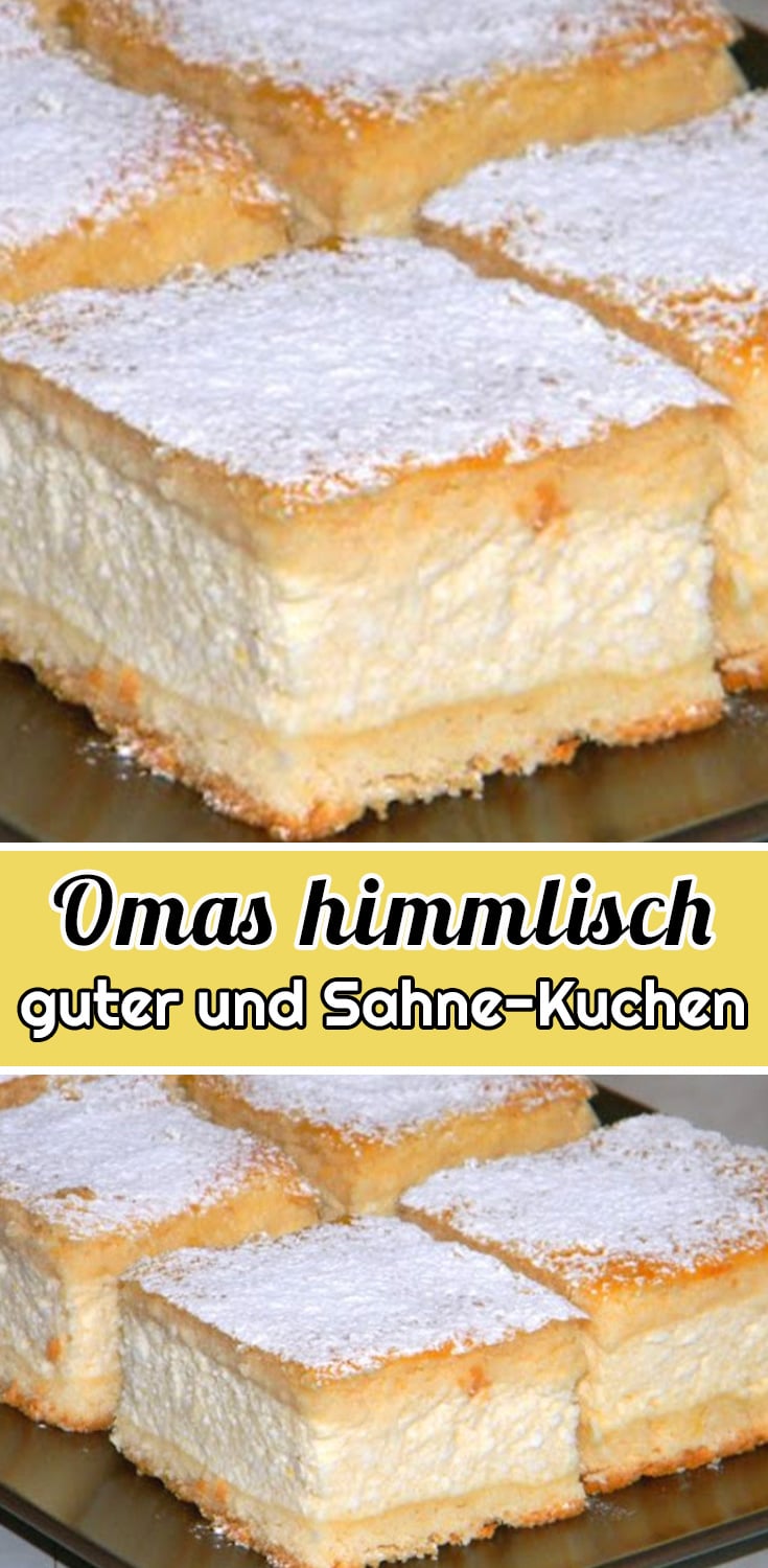 Omas himmlisch guter und einfaches Sahne-Kuchen Rezept