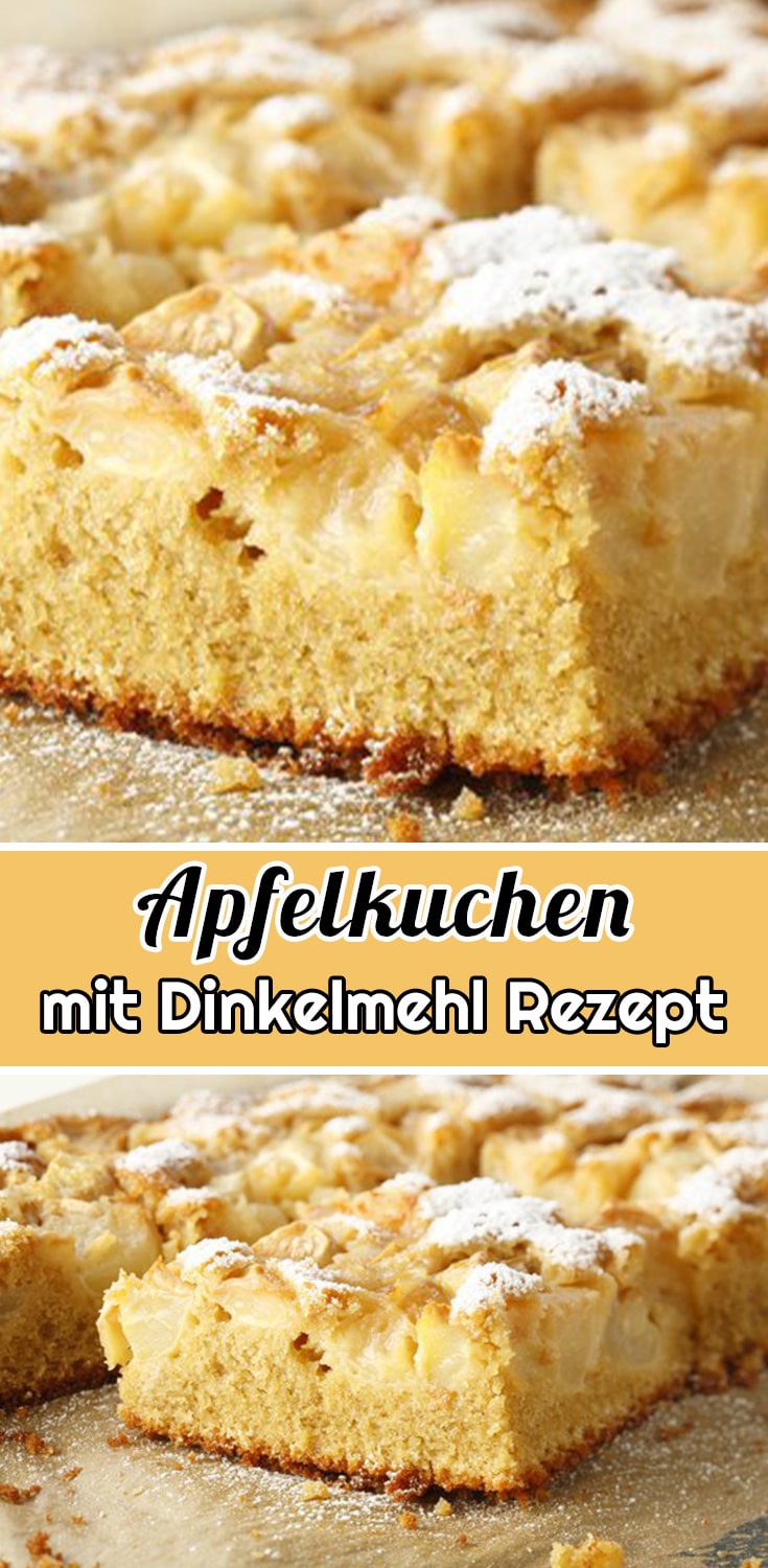 Apfelkuchen mit Dinkelmehl Rezept - Einfache Apfelkuchen Rezepte