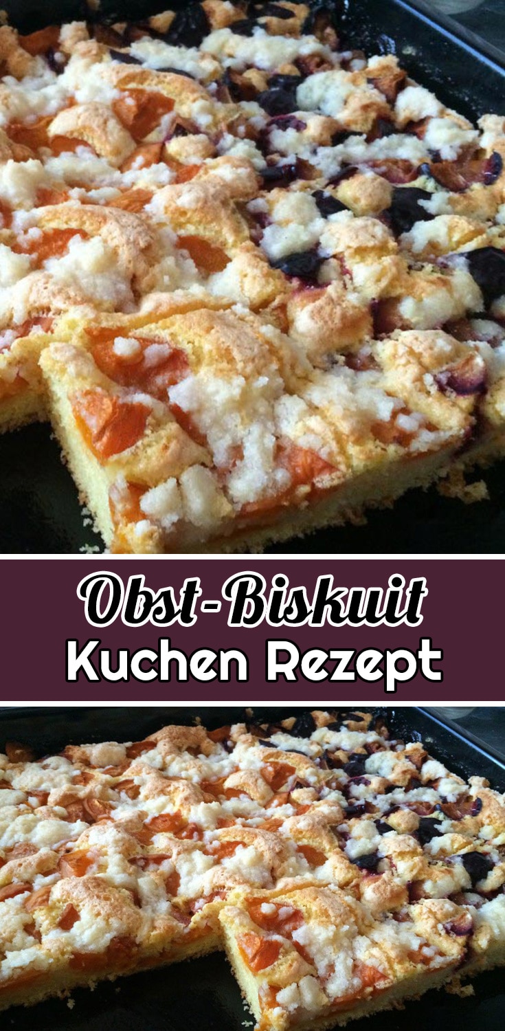 Obst-Biskuitkuchen Rezept