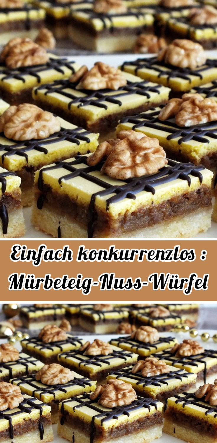 Einfach konkurrenzlos : Mürbeteig-Nuss-Würfel