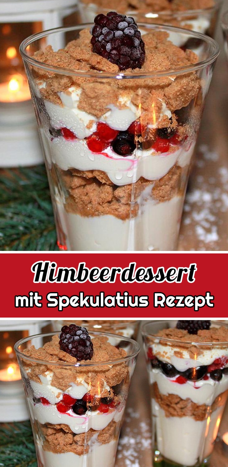 Himbeerdessert mit Spekulatius Rezept