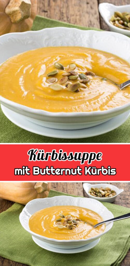 Kürbissuppe mit Butternut Kürbis Rezept - Einfache Cremsuppen Rezepte
