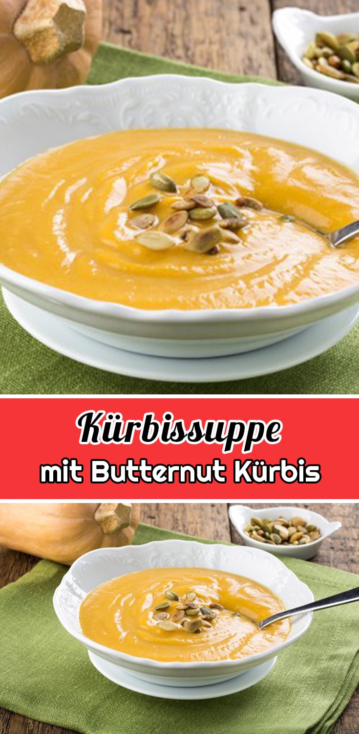 Kürbissuppe mit Butternut Kürbis Rezept