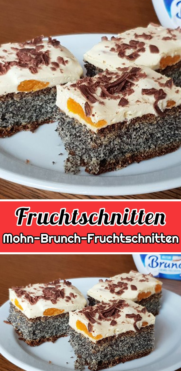 Mohn-Brunch-Fruchtschnitten Rezept