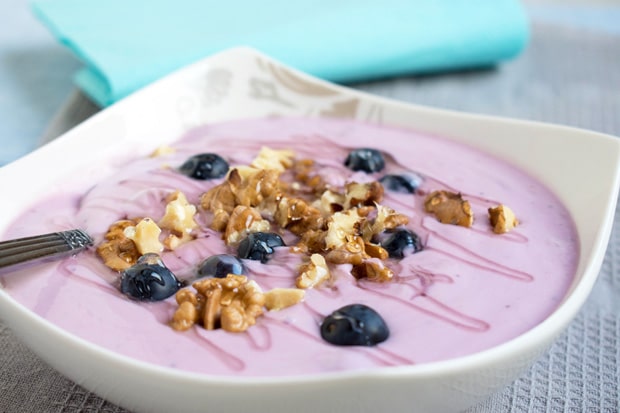 Smoothie-Bowl-Heidelbeere Rezept