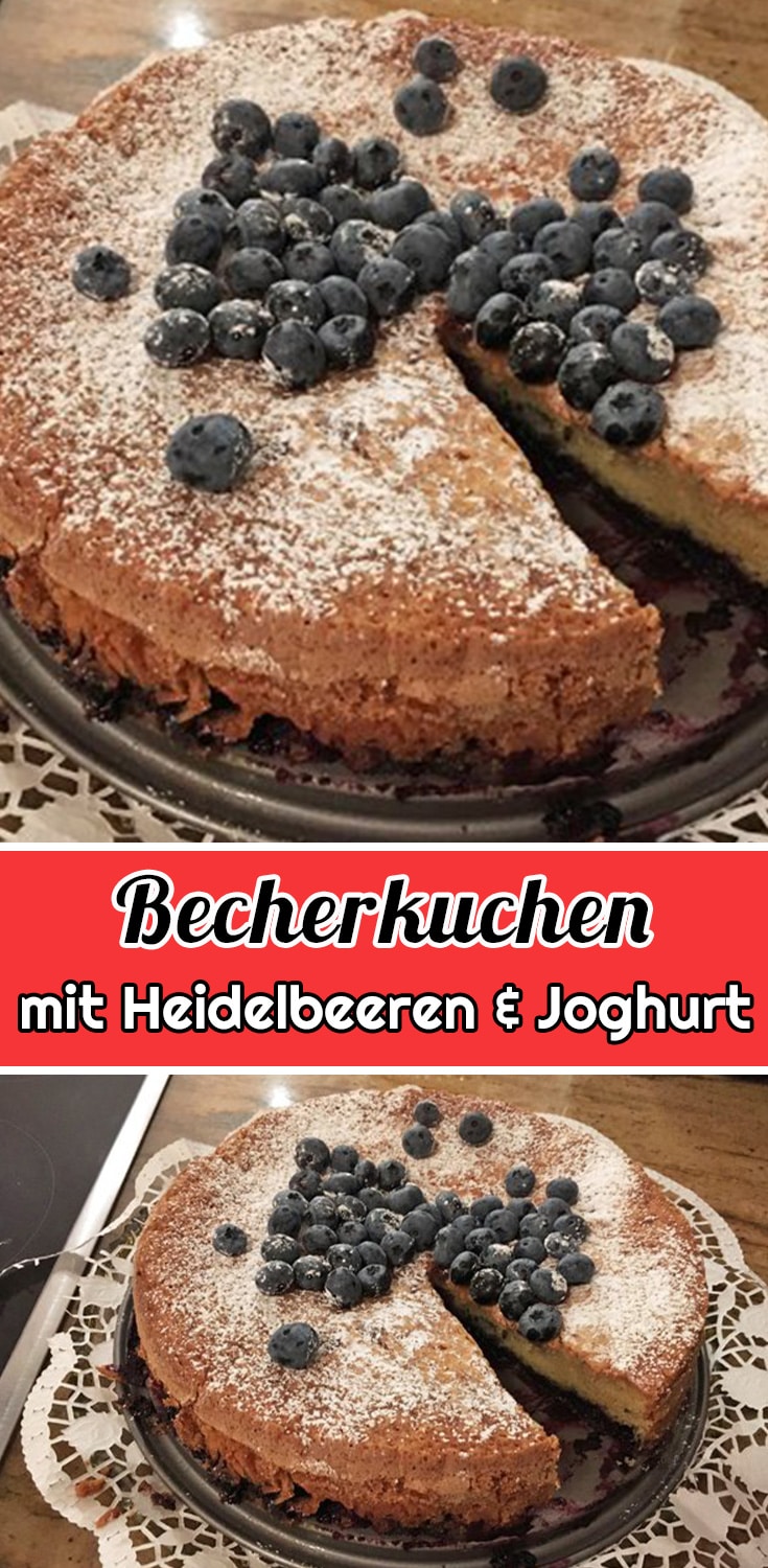 Becherkuchen mit Heidelbeeren und Joghurt Rezept