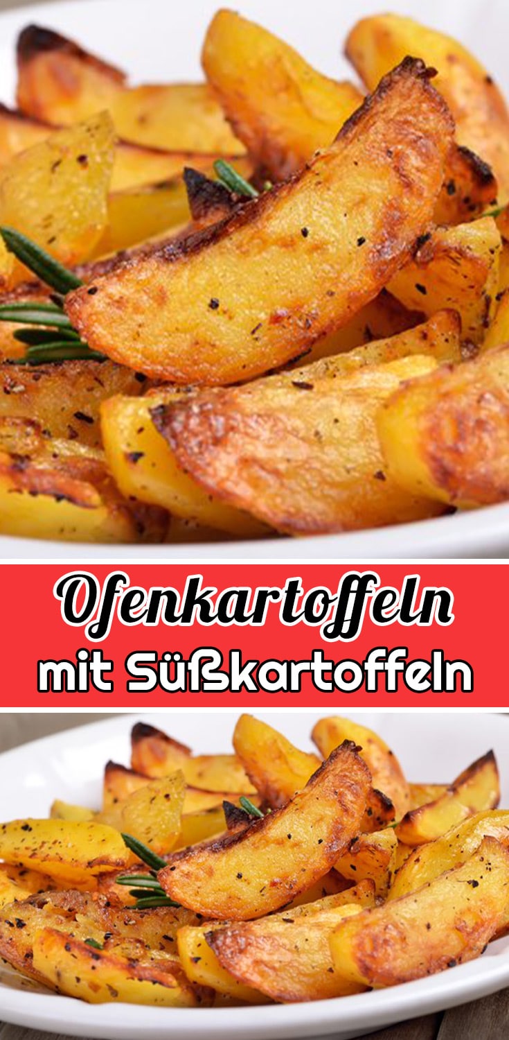 Ofenkartoffeln mit Süßkartoffeln Rezept