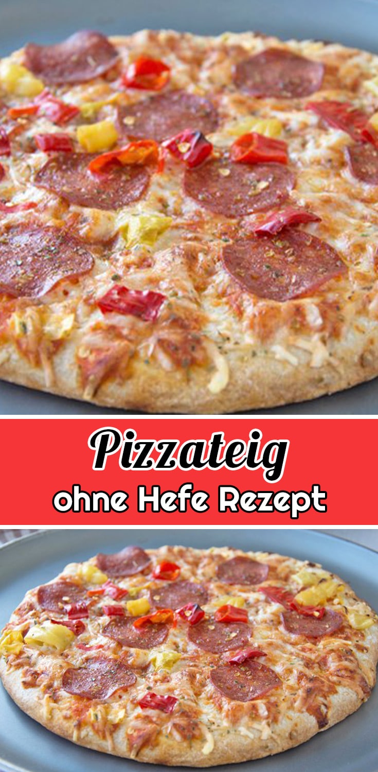 Pizzateig ohne Hefe Rezept