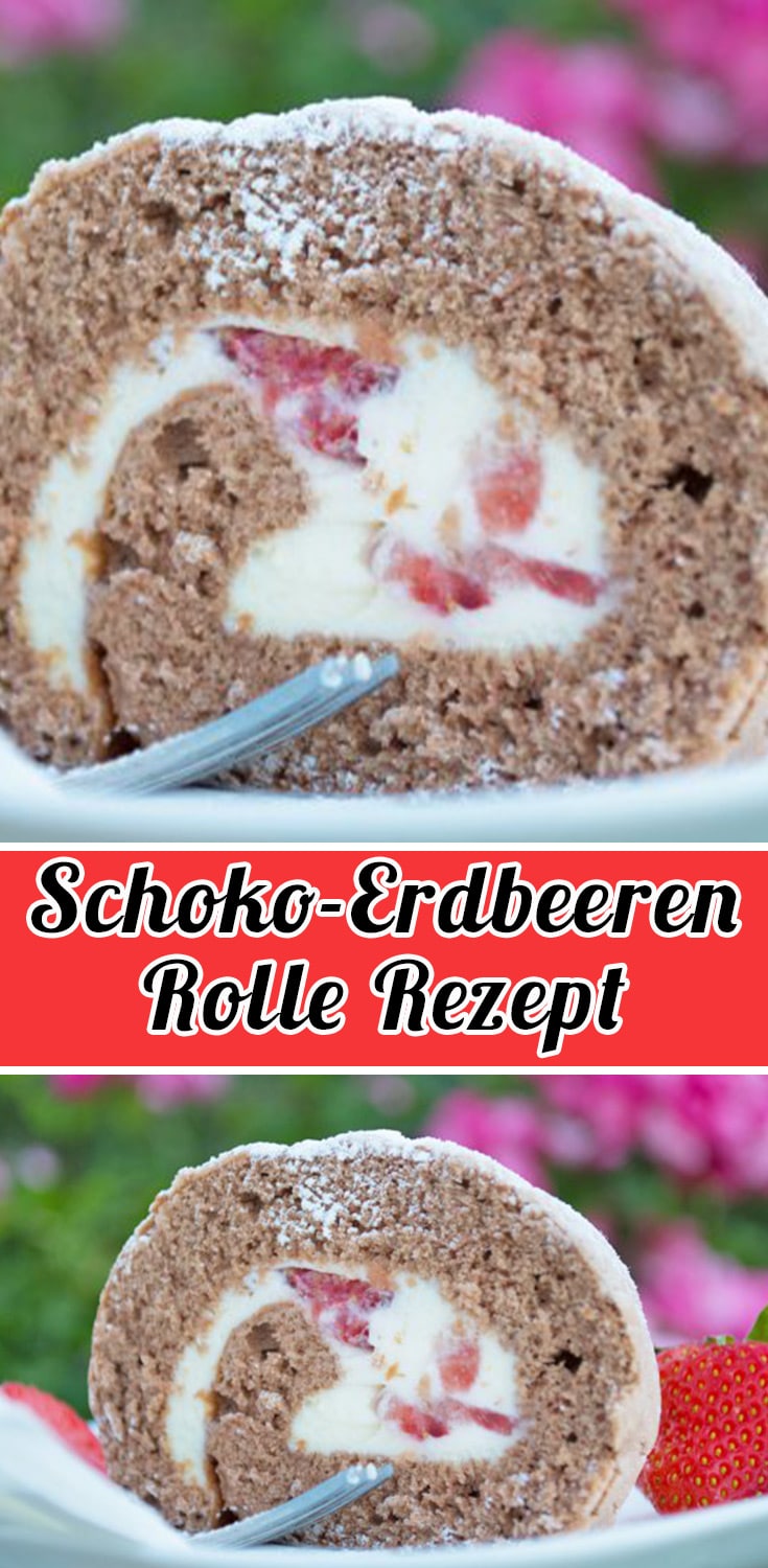 Schoko-Erdbeeren Rolle Rezept