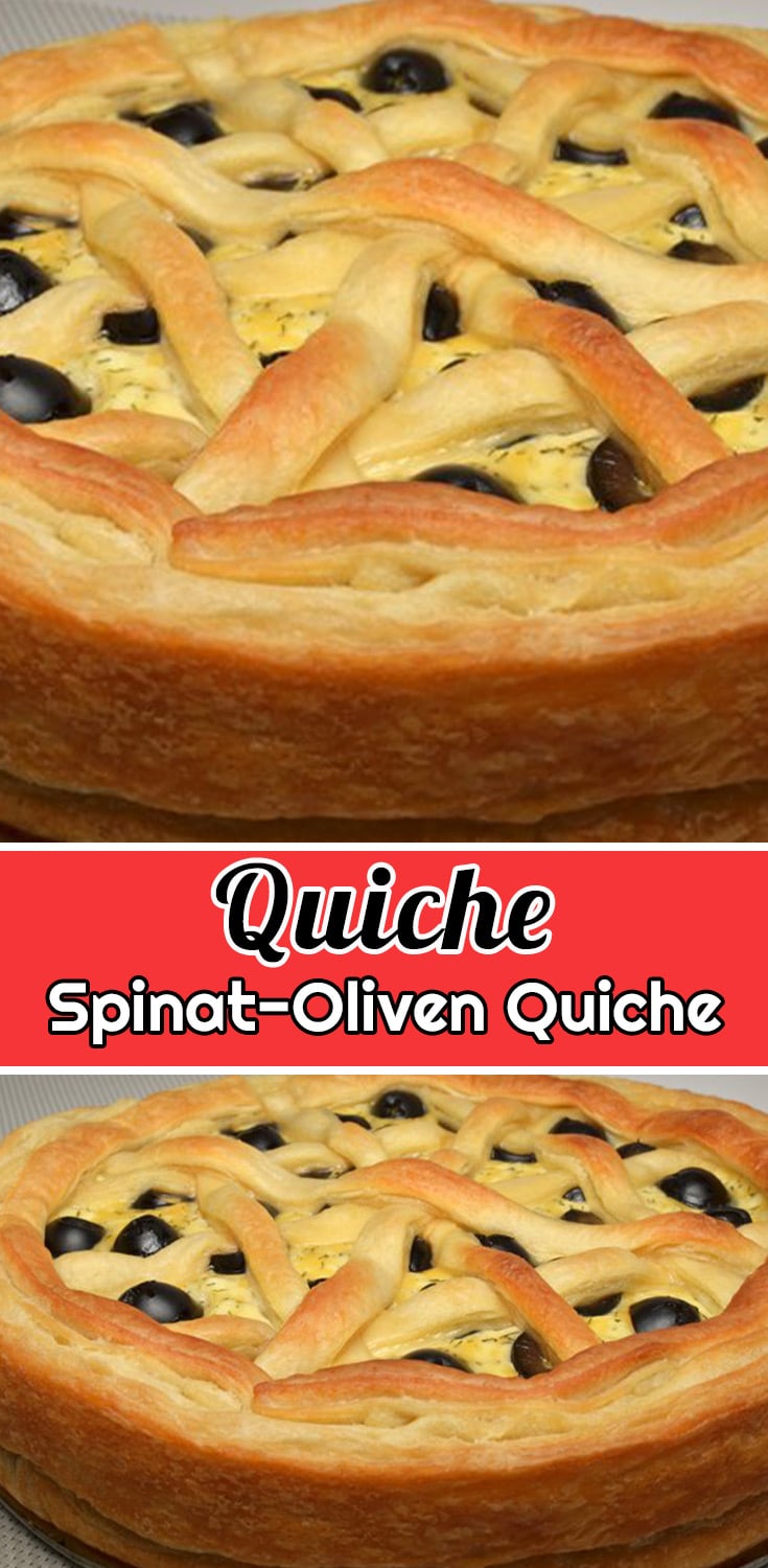 Spinat-Oliven Quiche Rezept