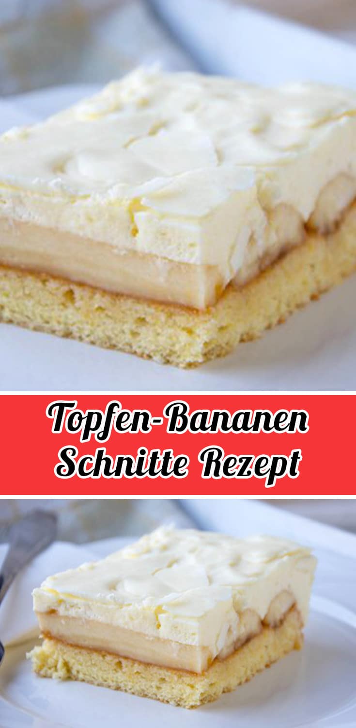 Topfen-Bananen-Schnitte Rezept