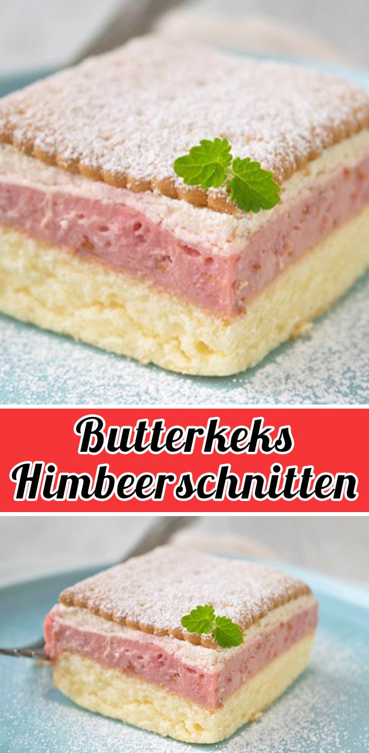 Butterkeks-Himbeerschnitten Rezept