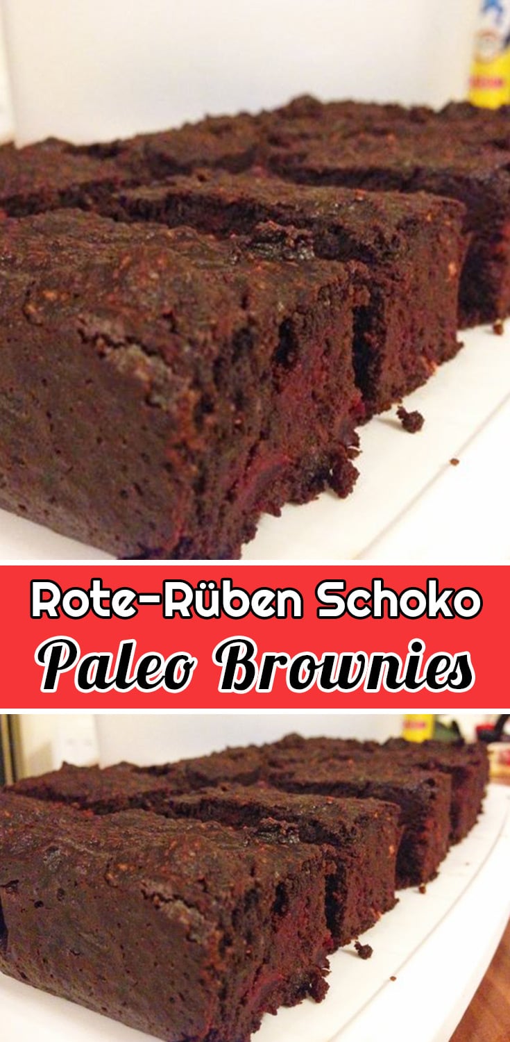 Rote-Rüben Schoko Brownies Paleo Rezept