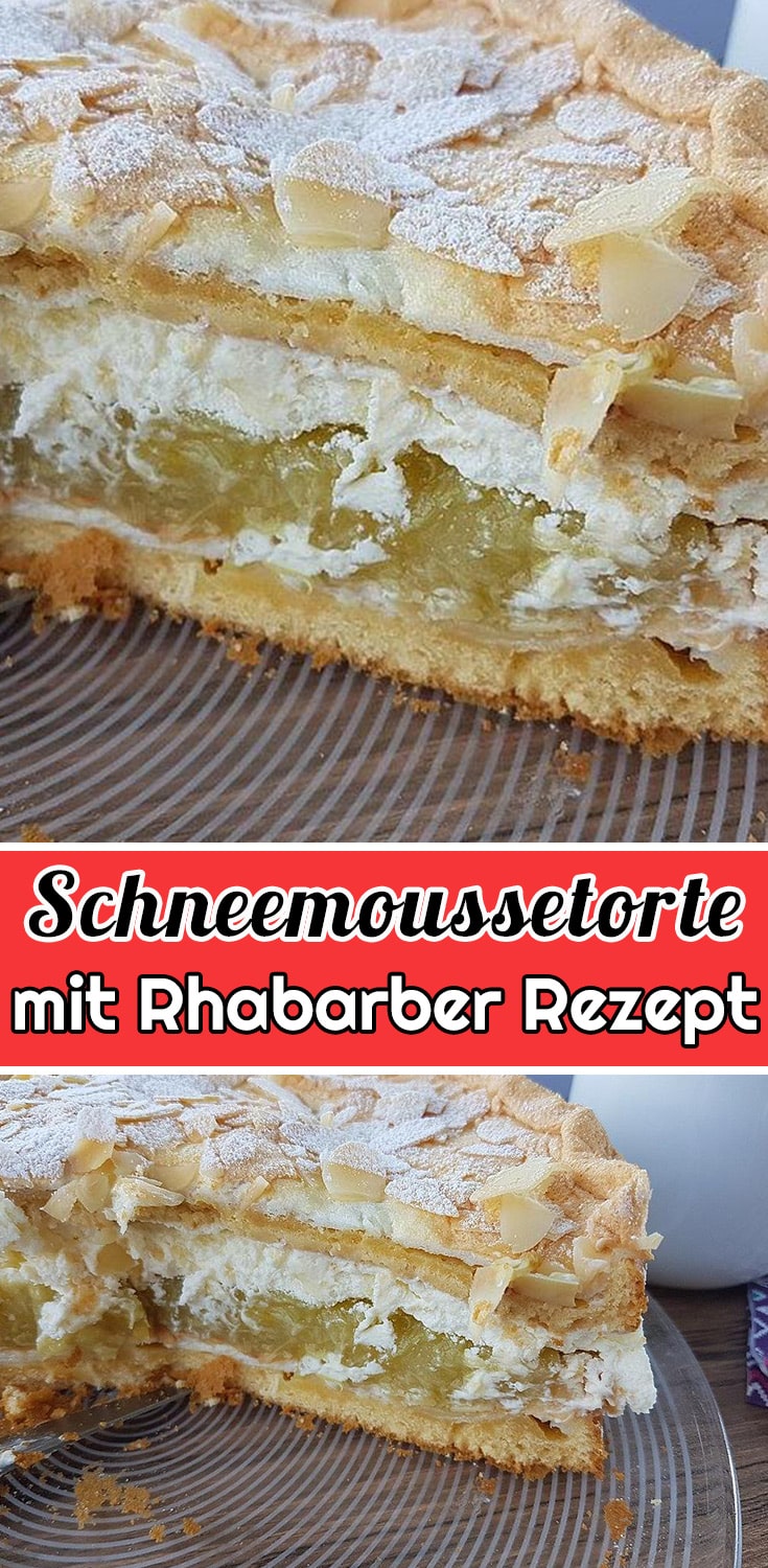 Schneemoussetorte mit Rhabarber Rezept