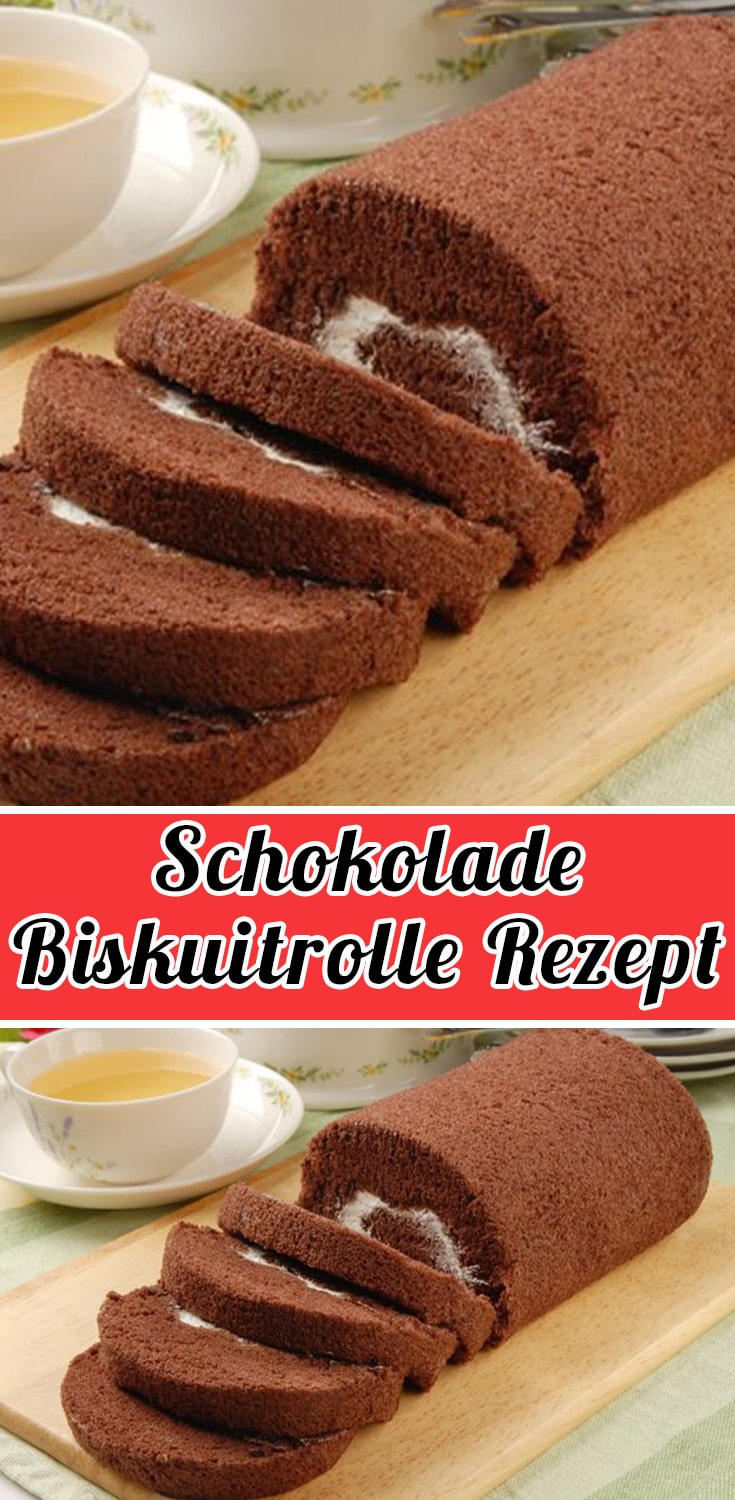 Schokolade-Biskuitrolle Rezept