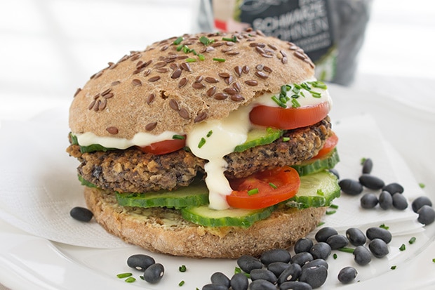 Schwarze Bohnen Burger Rezept