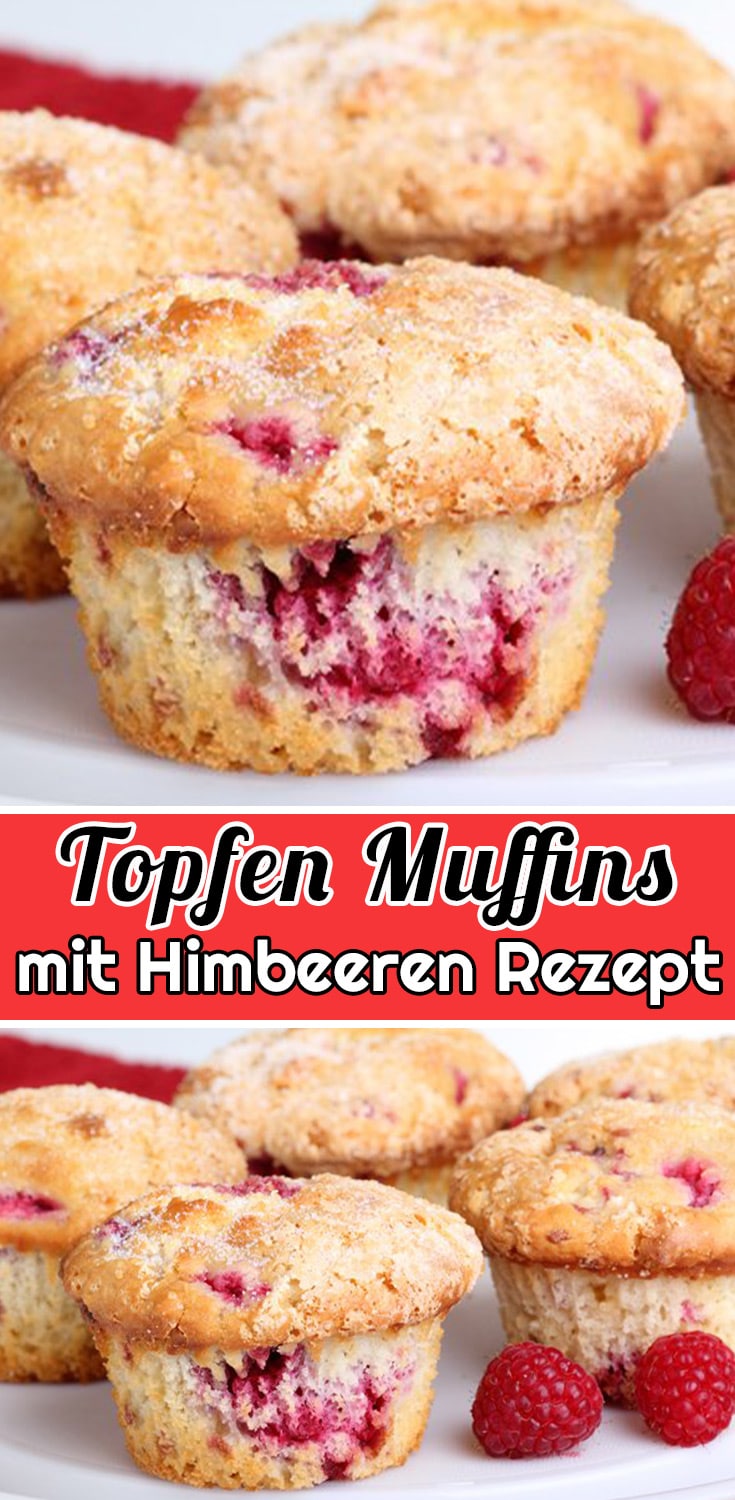Topfen Muffins mit Himbeeren Rezept