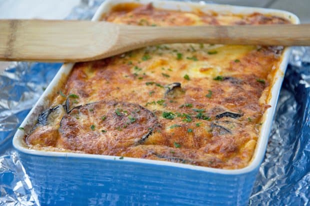 Vegetarische Moussaka mit Linsen Rezept