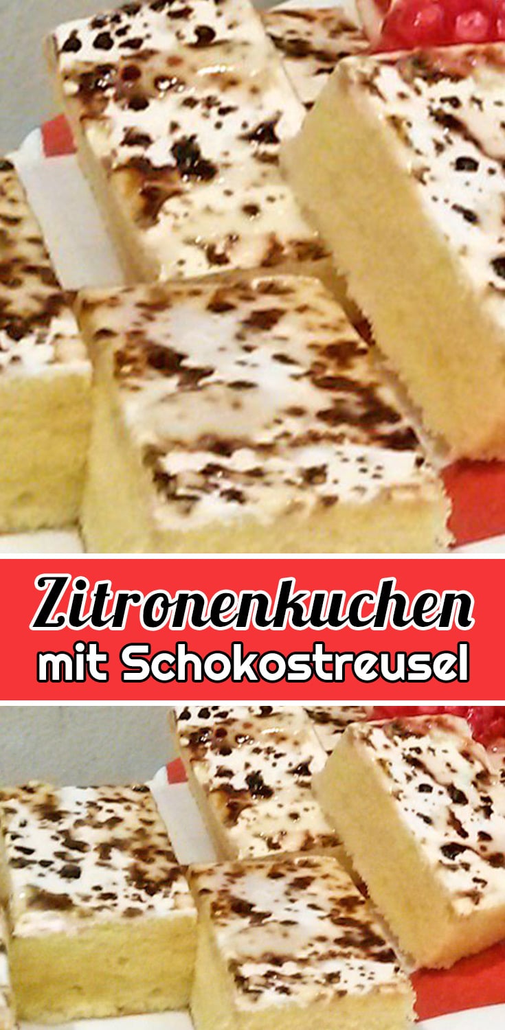 Zitronenkuchen mit Schokostreusel Rezept