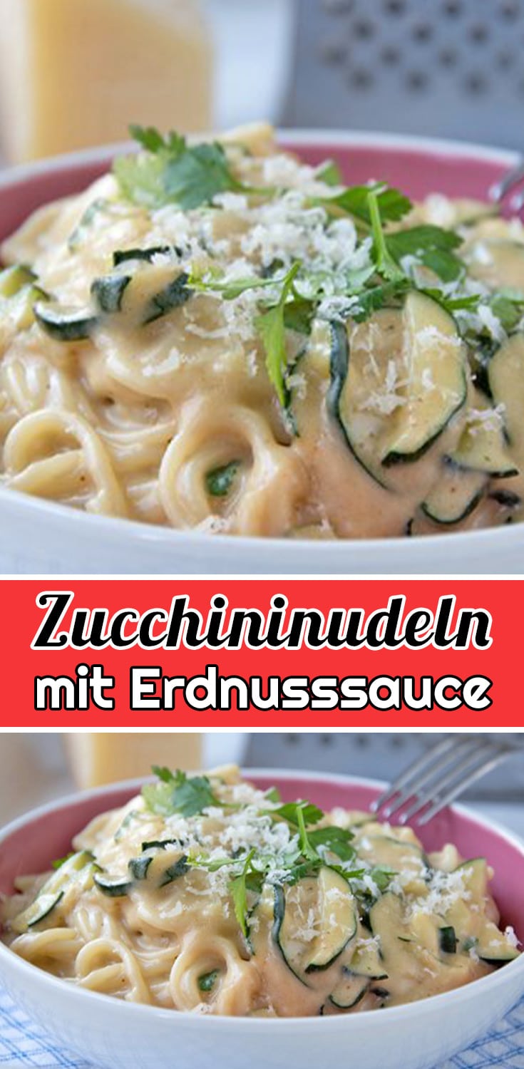 Zucchininudeln mit Erdnusssauce Rezept