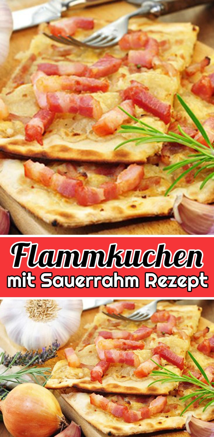 Flammkuchen mit Sauerrahm Rezept