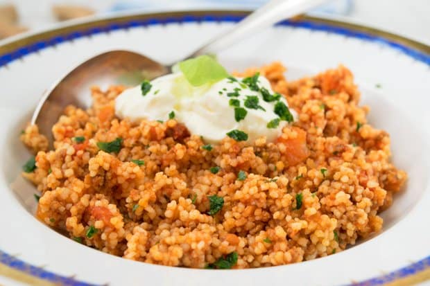 Fleischpfanne mit Bulgur Rezept