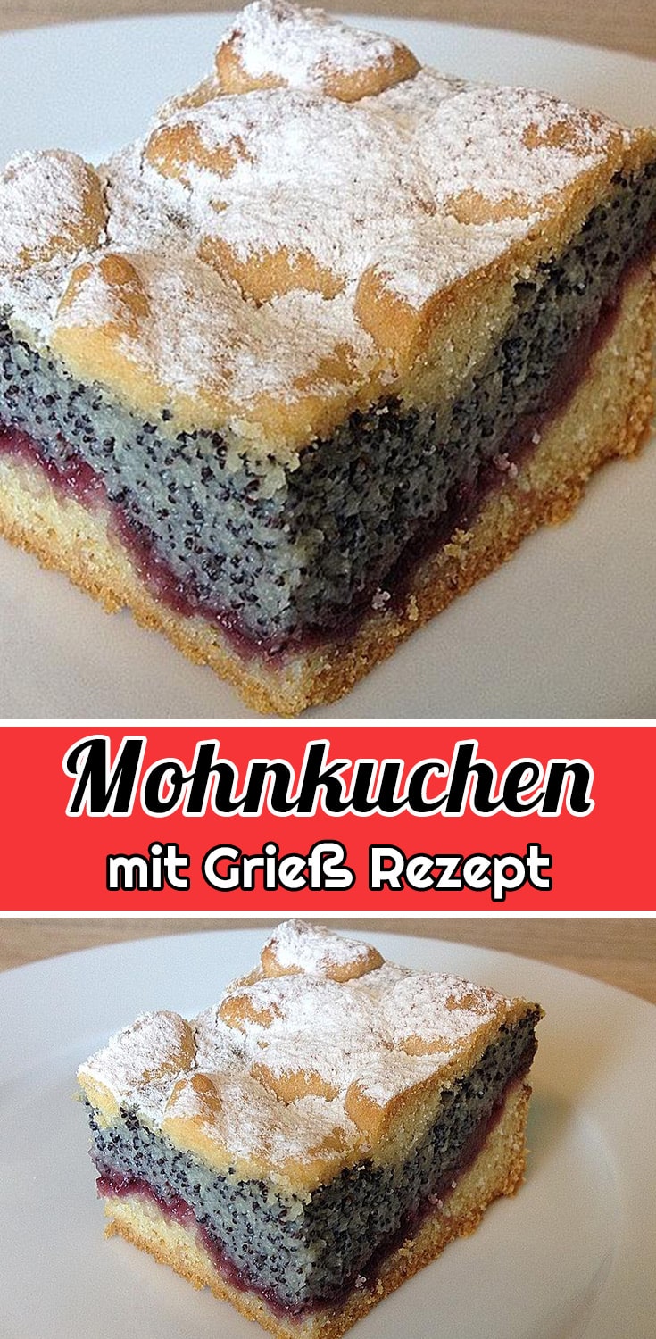 Leckerer Mohnkuchen mit Grieß Rezept