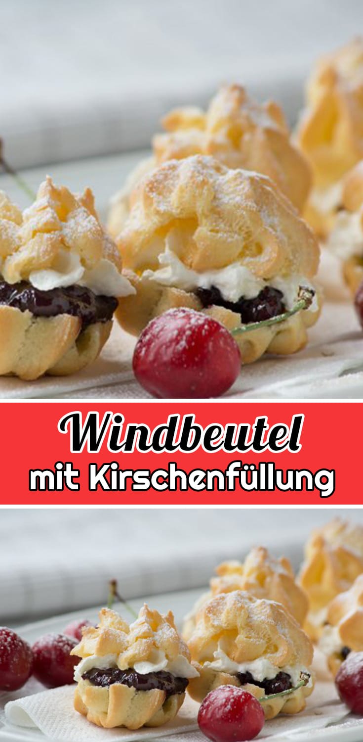 Windbeutel mit Kirschenfüllung Rezept