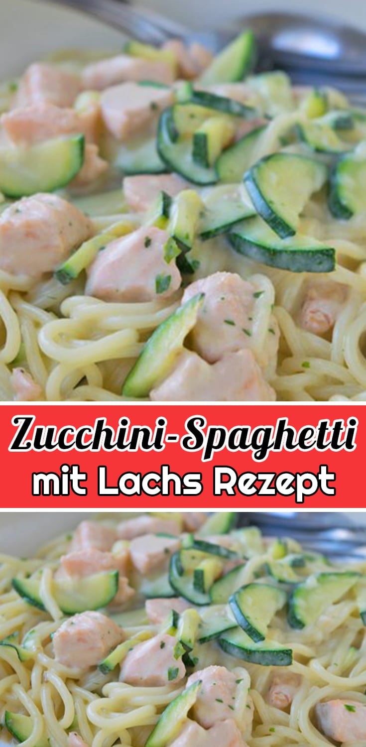 Zucchini-Spaghetti mit Lachs Rezept