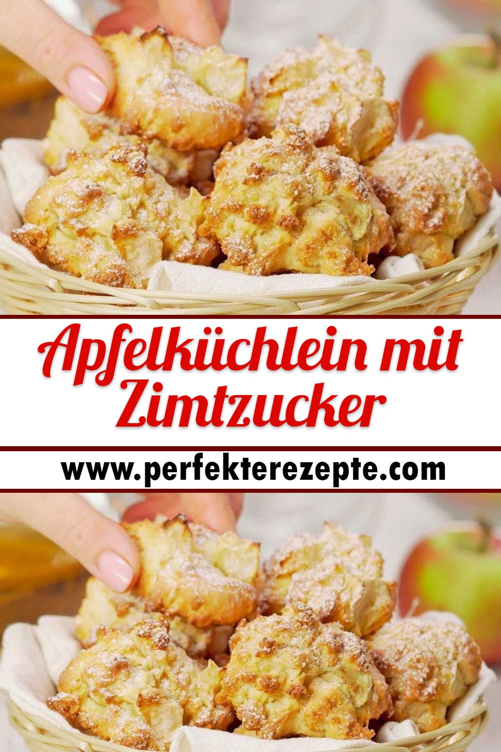 Apfelküchlein mit Zimtzucker, schneller weg als man gucken kann !
