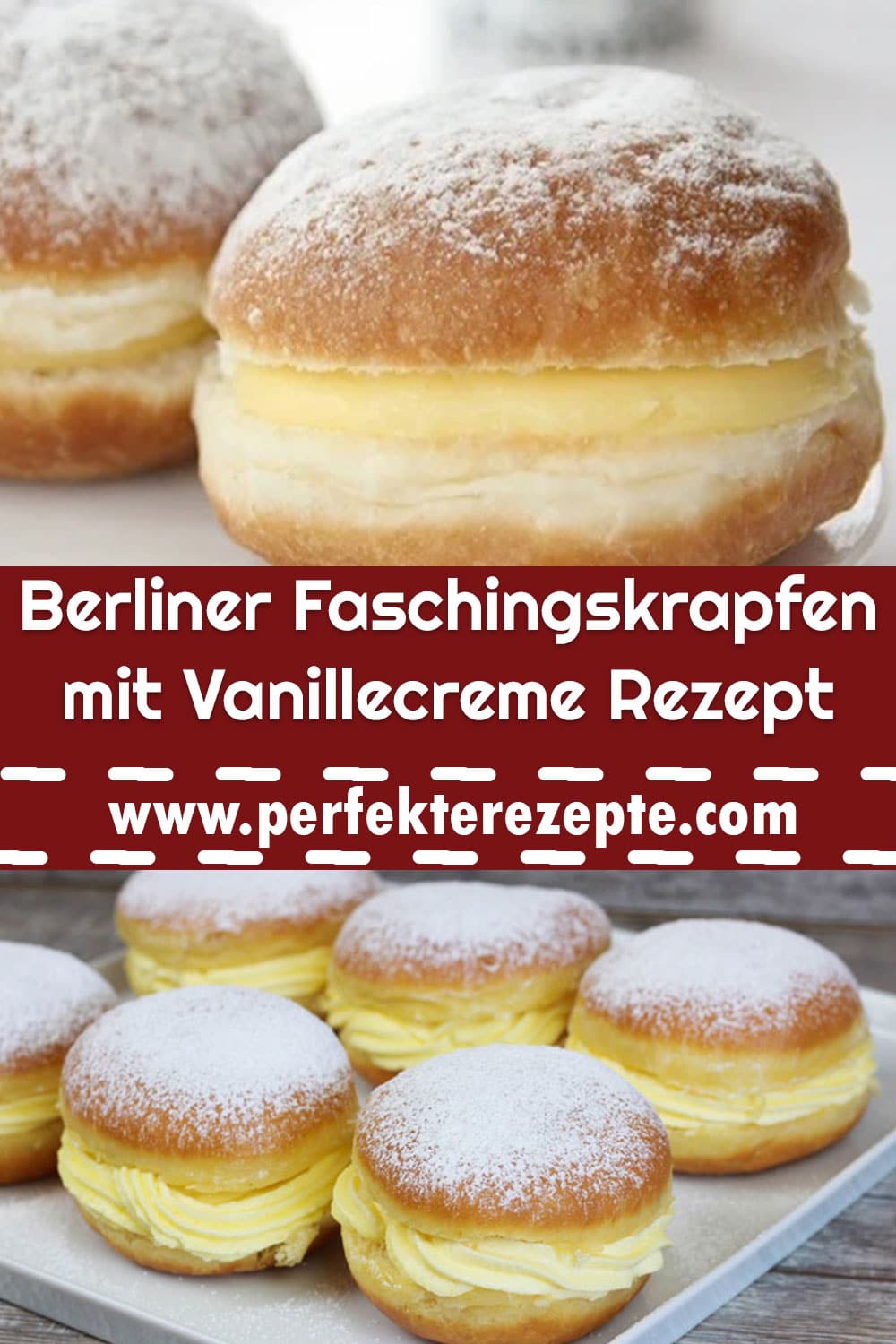 Berliner Faschingskrapfen mit Vanillecreme Rezept