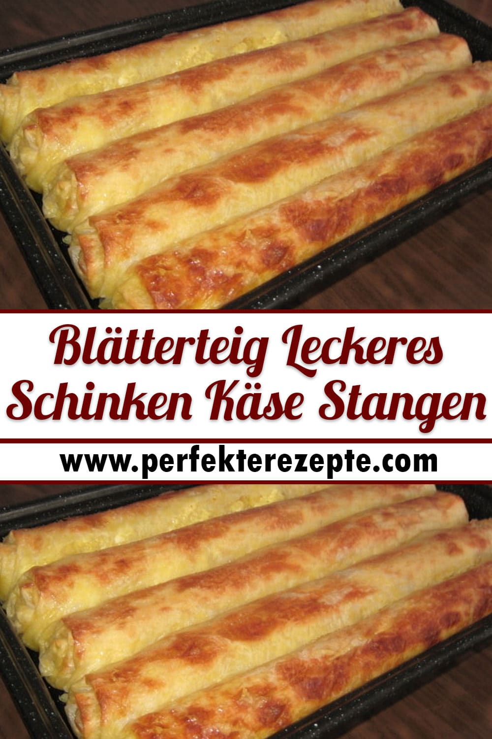 Blätterteig Leckeres Schinken Käse Stangen Rezept