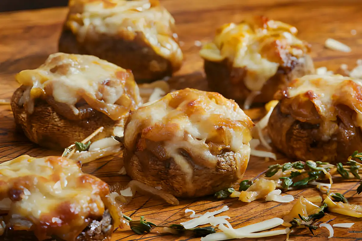 Champignons gefüllt mit Gouda und Hackfleisch Rezept