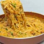 Champignons Spaghetti aus der Pfanne