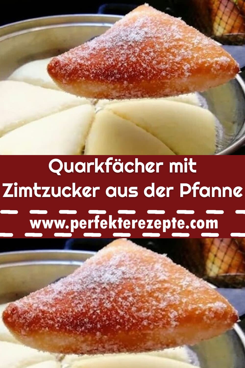 Quarkfächer mit Zimtzucker aus der Pfanne