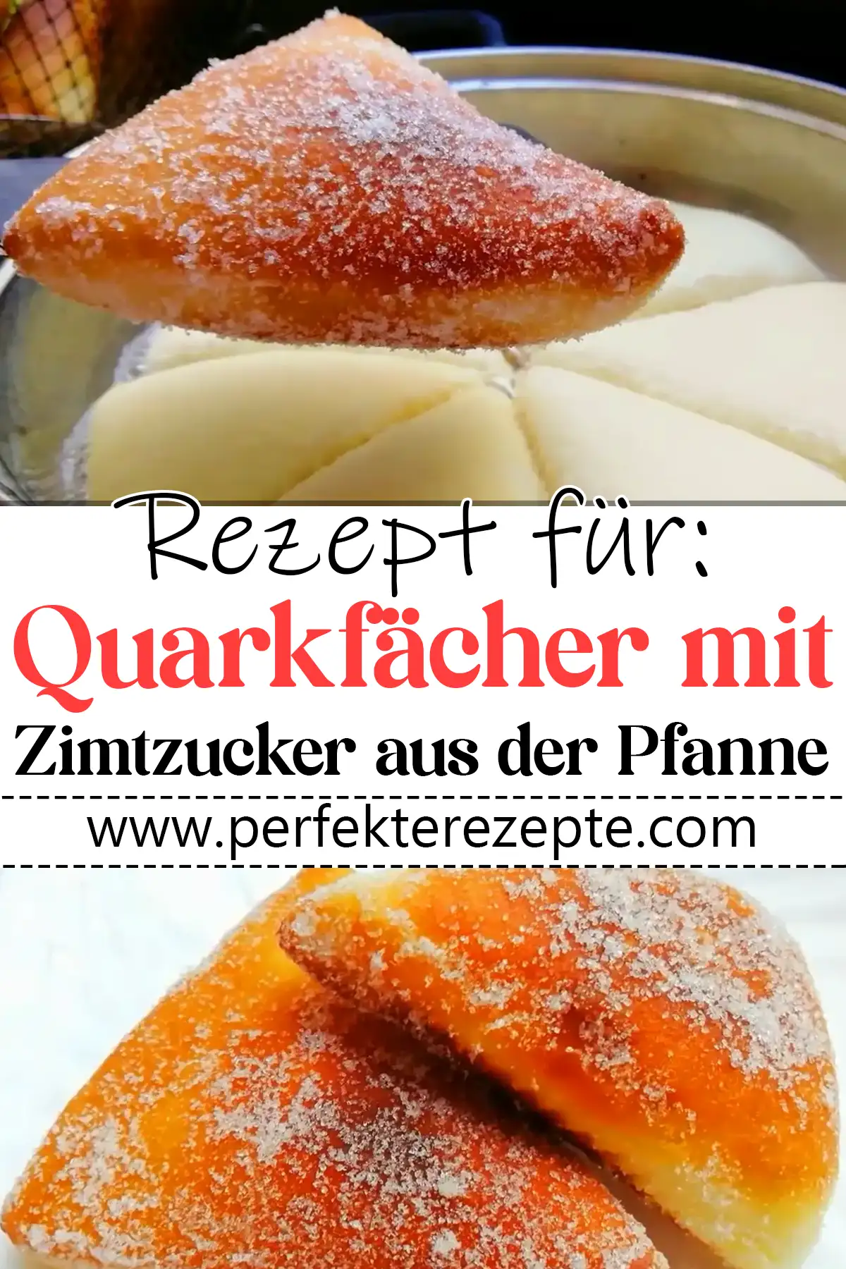 Quarkfächer mit Zimtzucker aus der Pfanne