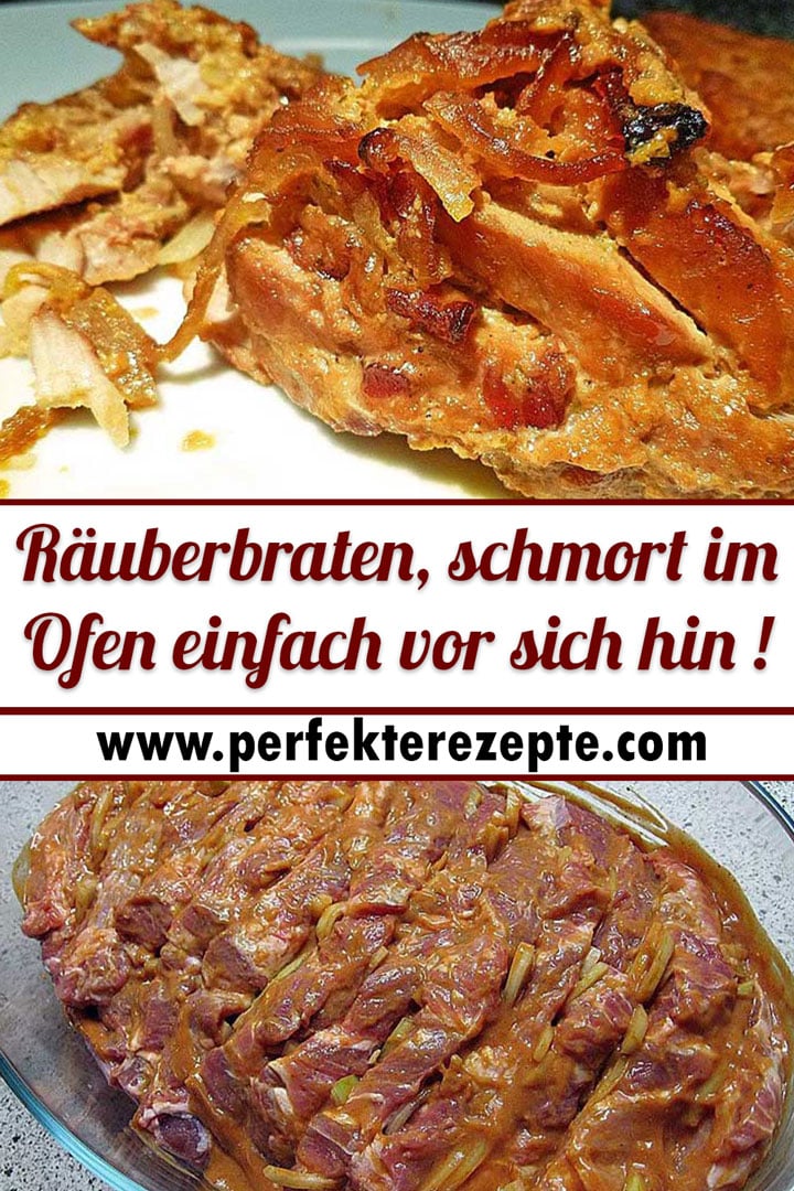 Räuberbraten, schmort im Ofen einfach vor sich hin