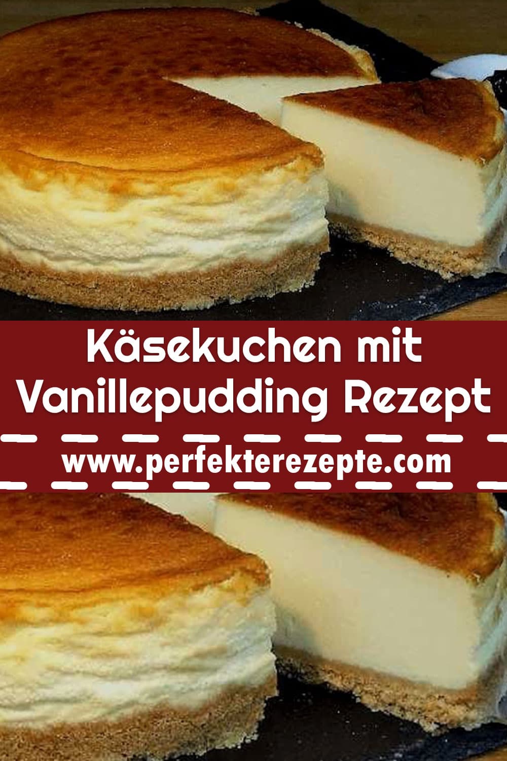 Schmilzt auf der Zunge, Käsekuchen mit Vanillepudding Rezept