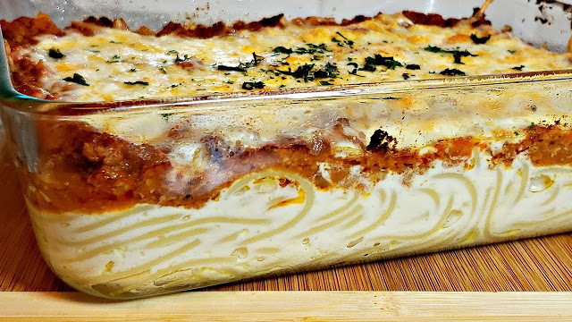 Spaghetti Auflauf mit Mozzarella Rezept