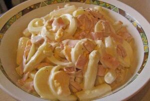 Spargelsalat mit Schinken und Ei Rezept