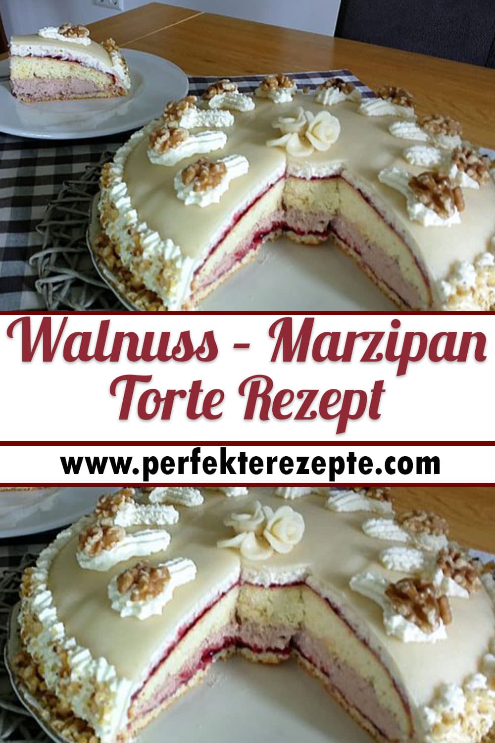 Walnuss – Marzipan Torte Rezept