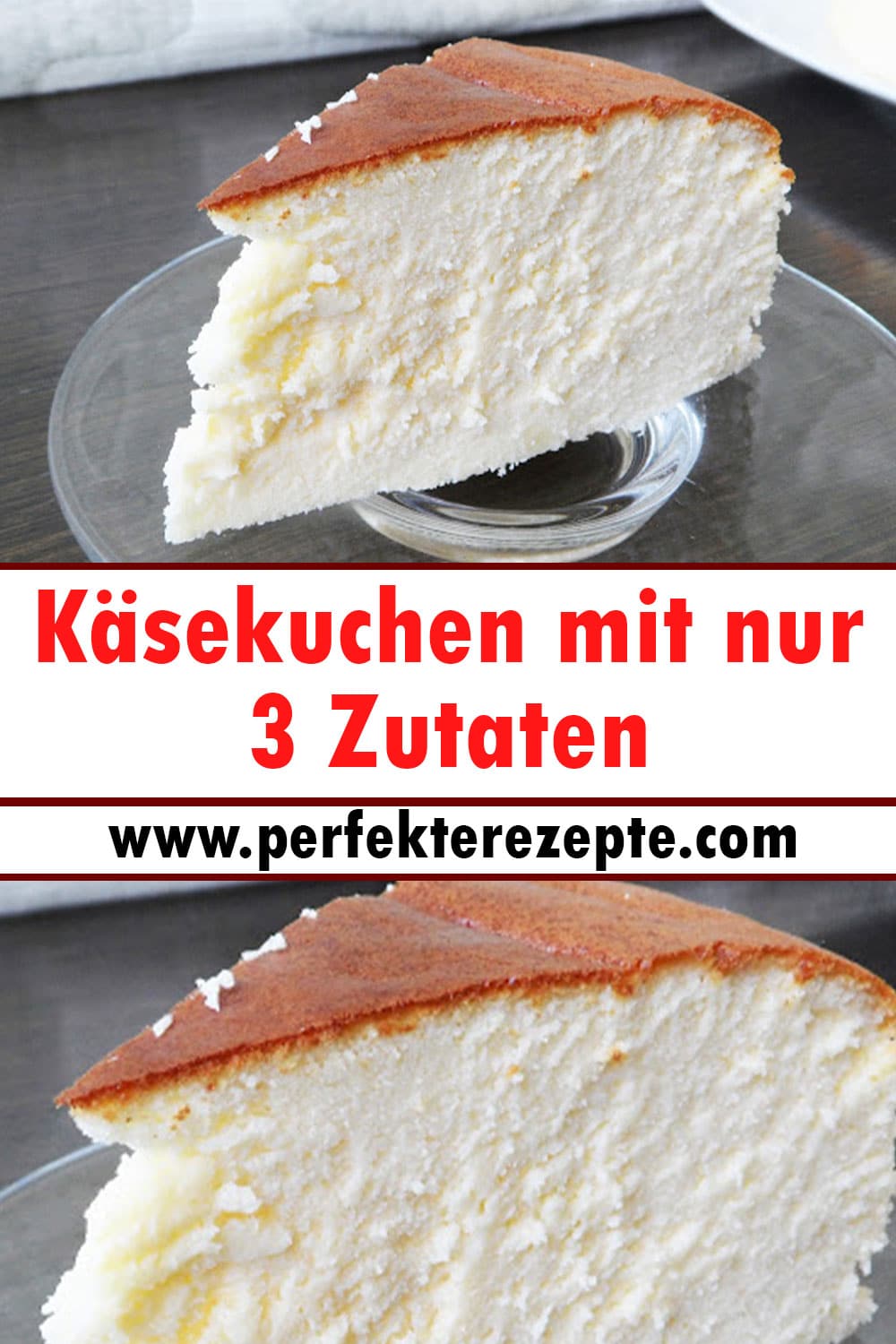 Käsekuchen mit nur 3 Zutaten & in 10 Minuten fertig