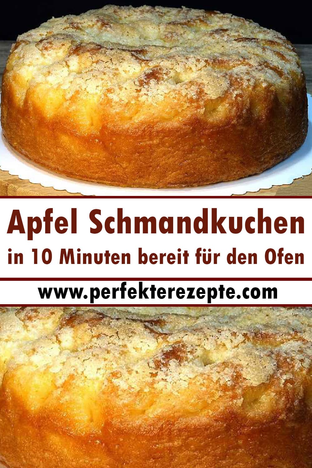 Apfel Schmandkuchen in 10 Minuten bereit für den Ofen !