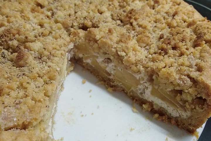 Apfelkuchen mit Schmand und Streuseln Rezept