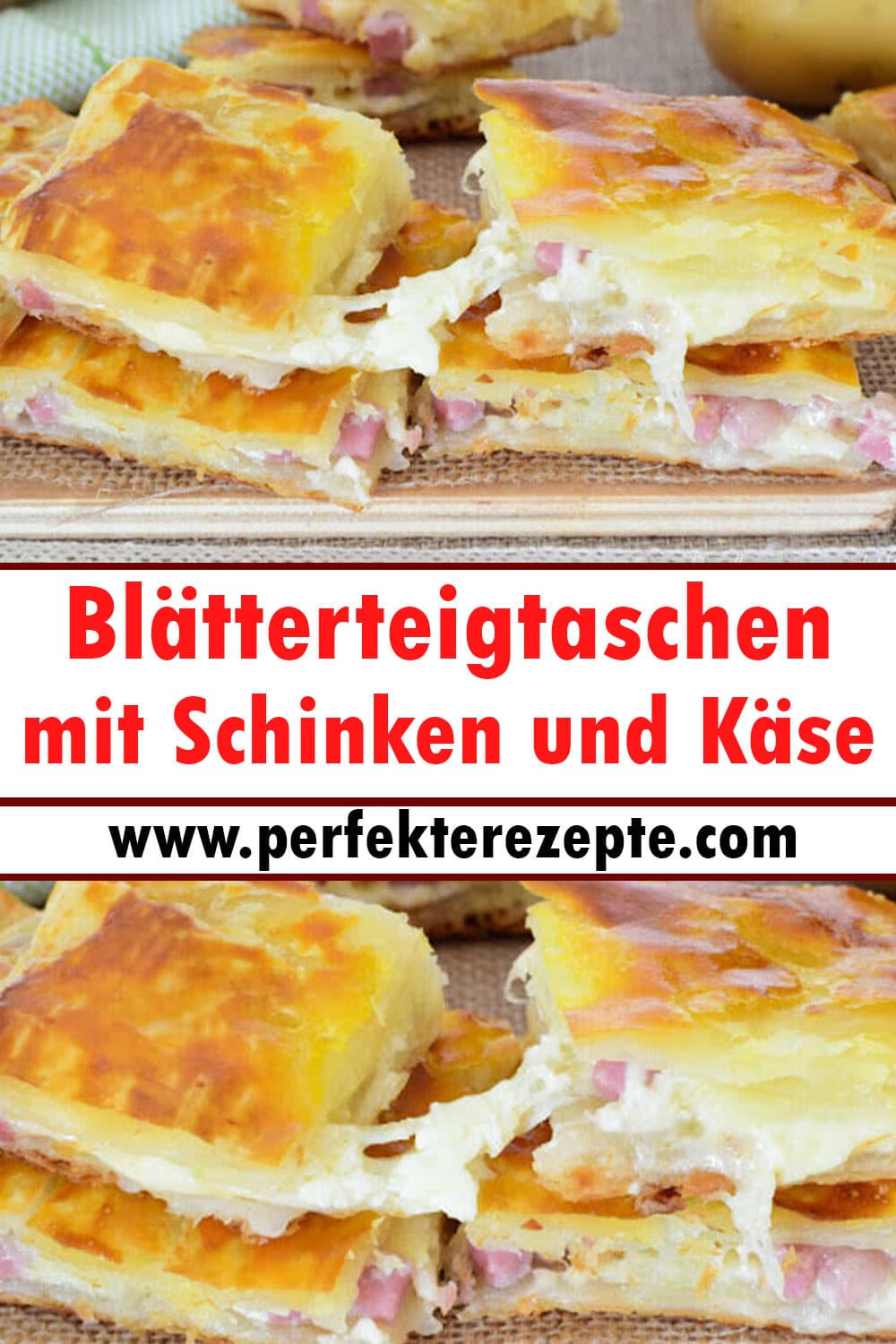 Blätterteigtaschen mit Schinken und Käse Rezept