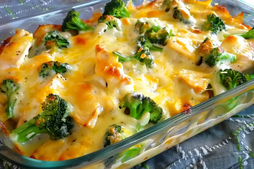 Brokkoli Hähnchenfilets in Käsesauce, überbacken Rezept