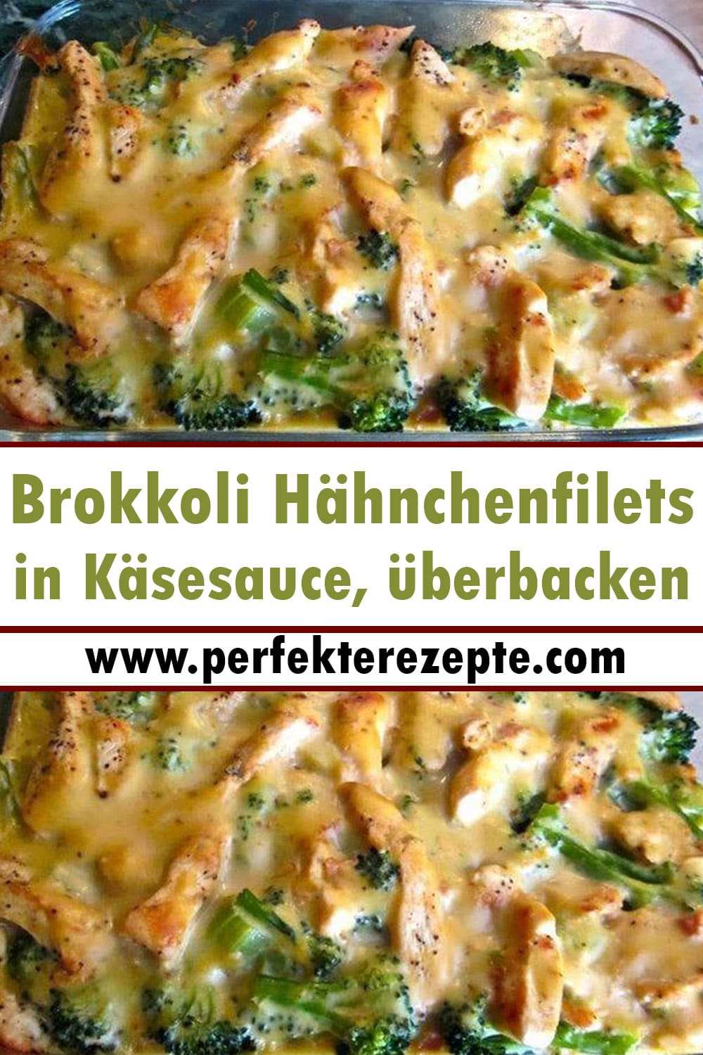 Brokkoli Hähnchenfilets in Käsesauce, überbacken Rezept