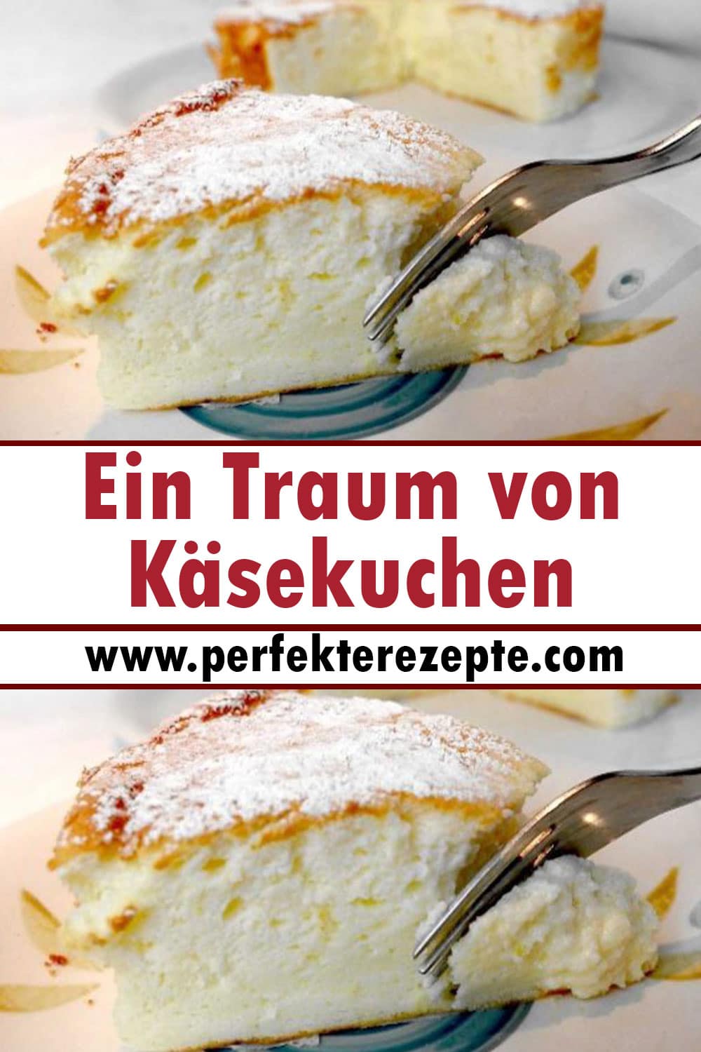 Ein Traum von Käsekuchen, sooo cremig und ohne Boden