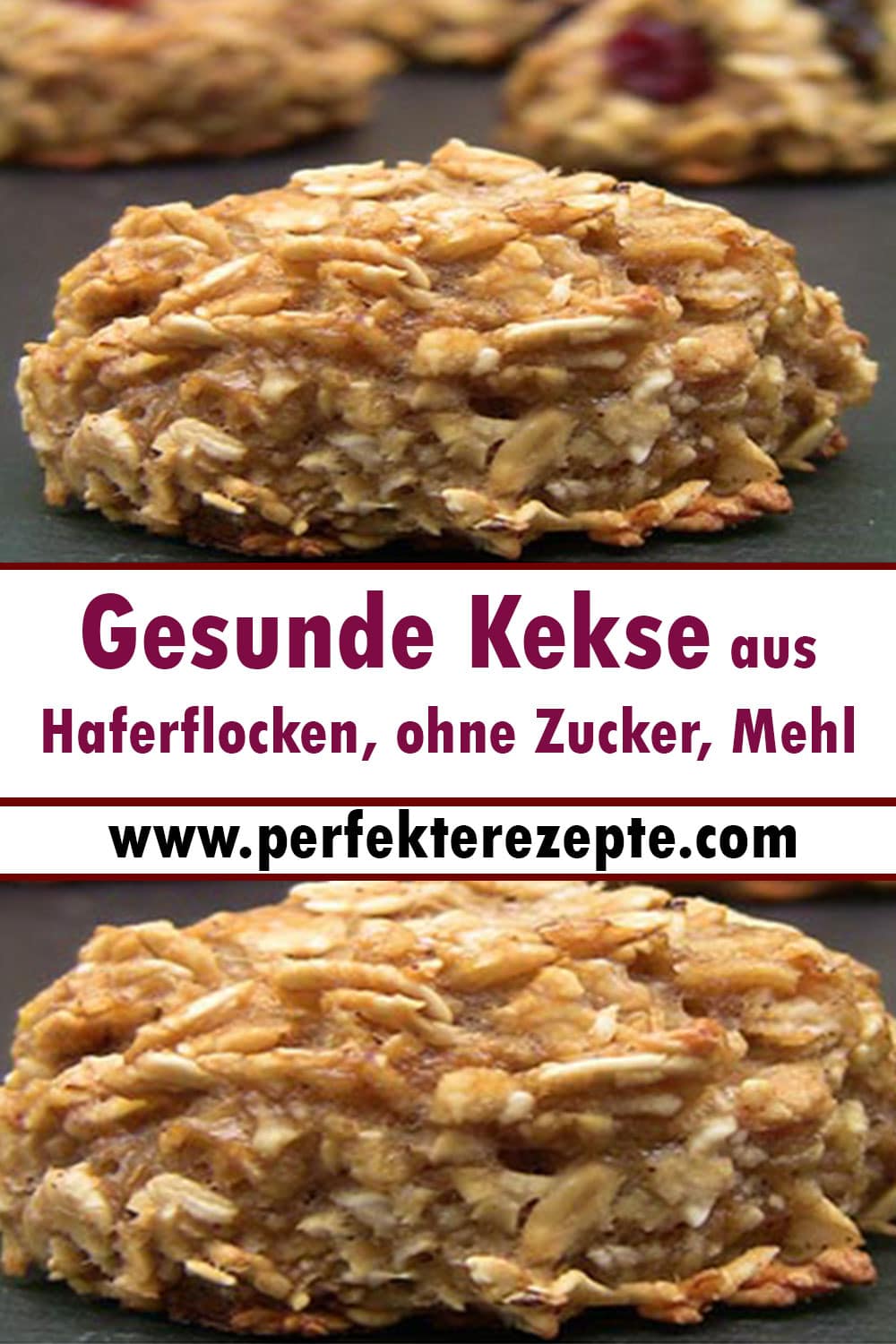 Gesunde Kekse aus Haferflocken Rezept, ohne Zucker, Mehl und Fett