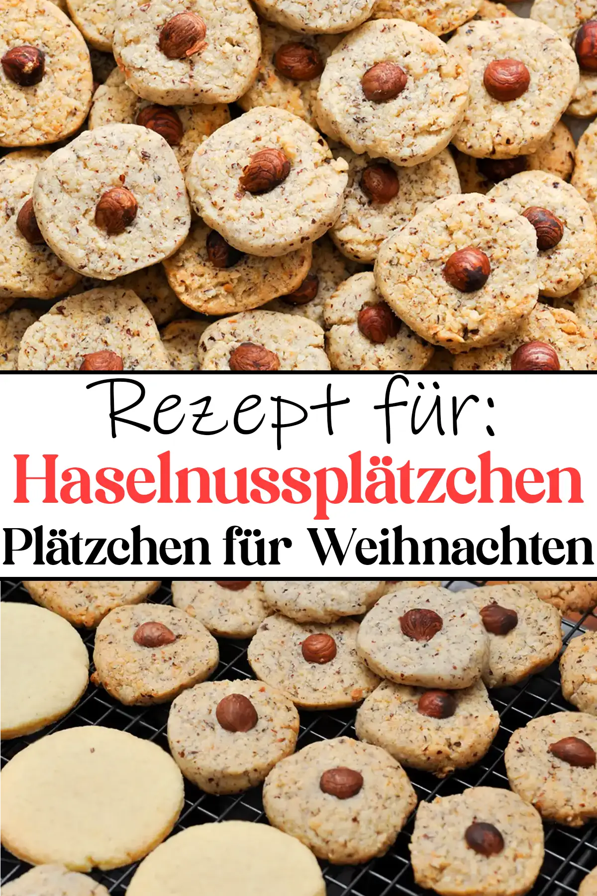 Haselnussplätzchen mit ganzen Nüssen Rezept - Plätzchen für Weihnachten